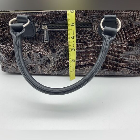 Insulated Wine Clutch Alligator Print Patent Copper Brown NWT - Picture 6 of 7